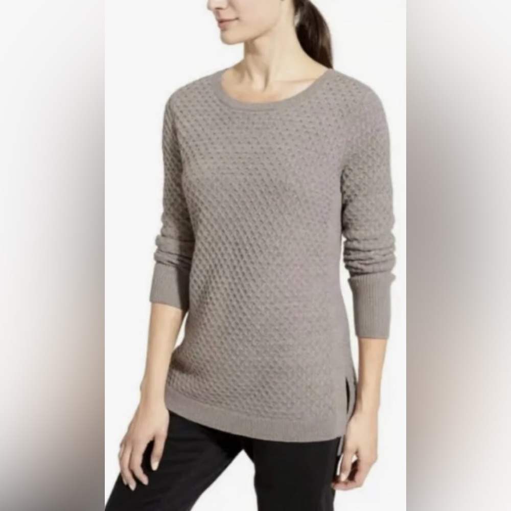 Athleta Taupe Crew Neck Sweater